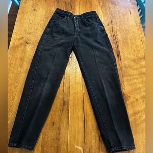 Vintage 90’s Marithé François Girbaud black denim jeans tapered high rise